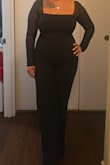 I absolutely loved this jumpsuit. It was perfect for the event. Please size up since it does run on the smaller side. I ordered a large which is my normal size and had to size up. This [is] more for taller people since the pants run long but, you'll be fine with a cute heel. 10/10 recommend. - Allison R.