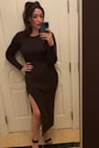 I was surprised the fabric was so heavy and good quality for the price. I dressed it up with heels, but I do think you could also dress it down. Very happy with my purchase! - Patricia A.