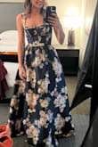 This dress was the perfect elegant gown for a fall evening wedding. It matched the wedding colors perfectly, and it was super unique amongst the other wedding guests' attire. It was lightweight, and the corset part was so chic. The straps fell without being pinned, so that's something I will hem. The zipper needs help about halfway to both close and open, but I received so many compliments on this dress. I get all my dresses from Lulus. This one was definitely perfect! - Kayla J.