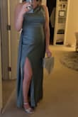 Fit me at 5 months pregnant. Super sleek looking and I received many compliments. - Krista K.