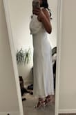 I loved this dress. As a curvy shortie, it was perfect for my civil ceremony. A little see thru on the bottom so make sure to have seamless undergarments ( I used leggings) - Asha B.