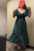 The dress for sure runs small. I'm in between a small and medium but the medium fits fine, snug but not tight. I feel like the fabric on the boob part looks loose and frumpy despite it fitting fine. It just looks like there's too much fabric and looks oversized. - Dana M.