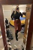Fits perfectly and love the style and everything. Only complaint is the buttons on the bodysuit. They do not stay closed at all! I ended up wearing it as a tucked in shirt and not a bodysuit because the buttons did not stay buttoned at all! - Bridget K.