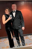I purchased this dress for my nephew's black tie wedding. The dress is absolutely stunning, comfortable, not hot or heavy. The side slit was an added ounce of elegance. I also ordered the shoes from Lulu and they were a hit! I got so many compliments on this dress. This was my first time ordering from them and I will definitely order again, the reviews from other people with weights and sizes is very helpful when selecting the dress. - Danielle B.
