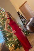 This dress hugs all the right places and such great quality for the price. I do recommend some body tape to keep the top from sliding over. I got so many compliments and highly recommend. - Becca C.