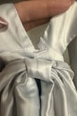 I ordered this dress for a black tie wedding, while the dress is so cute and it fit really good, the hem on the bow was literally falling apart before I wore it. I was in a hurry so I didn't have time to do anything about it, I can't even wear this again in. Very disappointed in the quality for the price point. So frustrating:( - McKauley P.