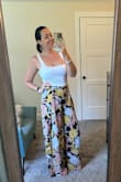 These are great pants! Light weight and perfect length. Only warning is - you may have to wear some shorts underneath! The side slits go right up to your hips! So you're showing a lot of leg when you sit down. - Brittney S.