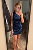 This dress was the perfect fit. I was worried it would be too short, but the length is perfect. I love the way it sits on my body and I cannot wait to wear it!! - Grace K.