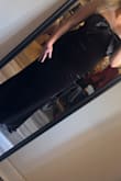 Dramatic Stunner Navy Velvet Bow Strapless Maxi Dress