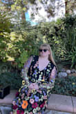 love this dress!! It fits so well and I got so many compliments on it! The reviews were saying to size up because it runs small and doesn't have much stretch. I'm normally an XL so I got aN XXL and it fit perfectly. - Jenna S.