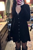 Fits perfectly and has just enough cleavage. I'm tall and its not super short (5'6). - Ali D.