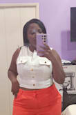 I was scared it wouldn't fit so I bought two sizes to be safe. Both fit and can be used for various events. The XL is for when I want a loose look and wearing tight pants. The L is for when I'm wearing loose pants. - Meikisha D.