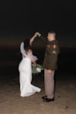I didn't have a big wedding so I bought this dress to take wedding pics I and for the price it's well worth it. I ordered medium. I usually get things in large but it's stretchy. So medium was still a little baggy in some areas but a small would've been too small because I am wider in the hips. Overall I think this dress was perfect! - Haley G.