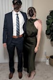 It looked great but you absolutely have to steam it. The wrinkles will want to stay in there and completely ruin the look. But the dress looks mature and appropriate. Was not able to wear a bra bc it would ruin the way the top material folded. - Sarah O.