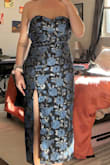 Beautiful dress made of a nice material, but it was way too big on the top while I could barely fit it over my hips & butt. Sitting down I couldve probably split a seam. Had to return and I dont think a larger size would be the solution because of how weird the fit was. If the dress had some give maybe it couldve worked. But it had absolutely no stretch. - Perry K.