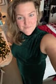 I always love a high neck! The sleeves are perfect too and I love the slits on the leg! - Amy M.