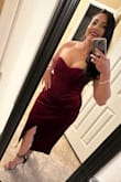 I absolutely loved this dress. Is very comfortable and so soft. Is true to size and forgiving in the belly area. I ordered a medium and fits perfect. - Maria I.