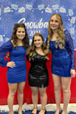 I wore this dress for a few hours at a school dance. I am usually in between a small or medium. I ordered a small in this dress, and it was on the more tight side, but I still loved it! My only complaint is the zipper. It get caught on the seam around the waist and the sequins on the outside, but once I zipped and unzipped it a few times, it got easier. (I am the middle one in the picture) - Jada V.