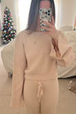 Super comfy set, love the feel. The sleeves are definitely long, but the overall fit is good. It is a bit cropped, which suits my size well. - Alexandra L.