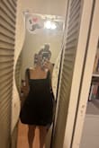 I'm 5'3, and the straps are a bit longer & the dress in general is an awkward length since I'm shorter. 

The material is beautiful though, I'm going to go get it altered because I want to wear it for a holiday party!

It fits great on my chest though, but too much material for my waist and butt! - Maria H.