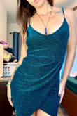 I don't really have a reason to wear this dress but it was a price I couldn't refuse and I know it will come in handy one day. Fits true to size and comfortable. I think it's cute! Color is so pretty in person - Hannah R.