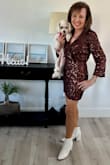 I bought this for my birthday party. It is lined and perfect for a winter Florida night. I love the unique color that I did not already own. It does run a bit short, not too much. - Carol R.