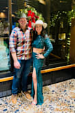 Fits true to size. Comfortable and perfect length on me with heels on. Got a ton of compliments when I wore it for our company holiday party. - Vanessa S.