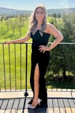 Wore this dress to a black tie wedding and the fit/length was perfect! No adjustments were needed. I even wore a strapless bra and didn't have any issues with it showing in the front - Alexa S.