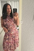 This dress was absolutely beautiful. I was the wedding planner for my cousin's wedding on the beach and wanted something that I could move around in. This dress felt both comfortable enough without being too casual. The fabric is breathable with a slip underneath. It was super flattering - I was struggling with a bit of bloat and it hid it sooo well! Love it! - Brittanni W.