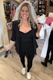 I recently purchased this little black dress, and I am absolutely in love! The fit is stunning, it hugs all the right curves without feeling too tight. The material is soft, stretchy, and has just the right amount of thickness to feel high-quality but still breathable.
The design is effortlessly sexy, with a flattering tube top and the floofs that adds the perfect touch of allure without being too revealing. I felt confident and powerful wearing it on my bachelorette party! I got so many compliments!
One thing to note: if you're between sizes, consider sizing up for comfort, especially if you prefer a bit more give. Overall, this dress is a must-have for anyone looking to turn heads while feeling comfortable and confident. Highly recommend! - Amy Z.