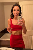 Loved this two-piece!! Got a lot of compliments and it was very comfortable. My only comment would be that as someone who is very flat chested the top was a bit loose but it's tough to get around that with a set unless they offered different sizing for the two pieces. One thing, not overly forgiving if you are a bit bloated but people will be too distracted by the look anyway :) - Monica W.