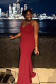 Worn to fiancés holiday work party. Dress is comfortable and fit just about perfectly. Zippers a little finicky but not a big deal if you have someone help apply a bit of elbow grease! Ran just about and inch or two too long with heels and had no time to get it hemmed (tall girls, this one is for u!). material is solid and not thin at all. Got compliments all night! - Xan U.