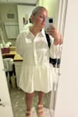 This dress was so cute! It fit perfect for postpartum. I got an XL just to be safe because of the chest and it was great. - Erin D.