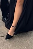 Bought these last minute for a winter wedding and shockingly surprised how comfy they were! I wore no tights with them, did not break them in at all and I came out at the end of the wedding with zero blisters. I wore them for a solid 6 hours, danced and everything and my feet felt great by the end of the night. Definitely true to size. Only complaint: I had to add a couple of holes to the ankle as the fit was loose but afterwards, they were perfect. - Stacy R.