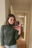 It is a very cute sweater! I gave it 3 stars just because I thought the color was just a bit too faded for my taste. But looks good overall! - Nour G.