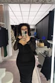 Loved the look of the dress. It fit well and was flattering. Got lots of compliments. Wore it for a work Christmas party. Took a star off because the shoulders wouldn't stay up. I tried double-sided tape but it didn't hold. - Katie C.