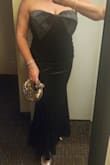 Dramatic Stunner Navy Velvet Bow Strapless Maxi Dress