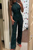 I loved this outfit. It fit like a glove and the sequins really made the whole look. I'm not one for sequins because they tend to look overdone but this was phenomenal.
The material was lovely and I enjoyed how the outfit looked on me! Got many compliments on it too, what's not to love about that!
My one complaint is that the zipper did come off (safety pins were used!) but I don't attribute that to this outfit at all. Just a faulty make! I've ordered from Lulus many times before and am always impressed by their quality.
This is a must-have for New Years - Maya S.