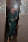 I wore this two piece for my company holiday party and got soo many compliments! It is so cute and fun. The top is a little tough to get on/not the most comfortable but it's 100% worth it. Perfect for the holiday season. - Becca Z.