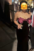 Dramatic Stunner Navy Velvet Bow Strapless Maxi Dress