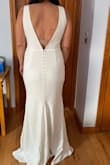This dress for me is the one! The back is really low, but I plan to make a bow out if the fabric that needs to get hemmed off to cover my bra strap. So excited to wear this for my wedding! - Krystyna K.