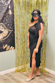 I ordered this dress for a masquerade party and it goes well with theme. This was my first time purchasing from Lulus, and they did not disappoint me. Upper net material is nice and soft and not scratchy at all. It was a comfortable dress. - Disha C.