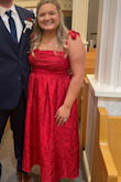 Loved this dress! Got so many compliments throughout the day. It was a little large in the bust area for me but it was still wearable. Very flattering dress!! - Claire H.