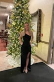 I purchased four dresses from Lulus to try on and choose from and it was down to this one or a mermaid dress, both of which looked like they were tailored to fit my figure. Fantastic quality fabric. They could not have fit any better. Definitely true to size and were flattering. I chose this dress and I couldn't be happier. I got tons of compliments and it was beyond comfortable to sit, stand, and dance, of course. The slit wasn't too high, which I was worried about for [a] work gala-type Christmas party. Great purchase! - Melissa W.
