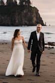 I originally got this dress as a back up to my wedding dress since I planned on wearing my grandma's dress but was worried about the age and condition of it.
My husband and I eloped and I still wore grandmas dress for the vows, but surprised him with this dress when we went to the beach for photos!
This dress ended up being so beautiful and perfect for our second location I couldn't pass it up. I was so happy with the fit and quality. I did get it hemmed but otherwise was very happy with it! - Heather K.