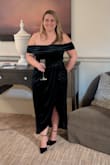 Loved this dress. Super comfy and I got a lot of compliments. Fits true to size. The only thing is if you have bigger arms like me, the sides of the top part will need to be adjusted throughout the night, which is annoying bc they roll up when you move your arms. - Nicole G.