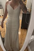 Bought this to try on for my vow renewal & it's so comfortable compared to the other dresses I've tried. Needs to be taken in a bit under the armpits, but otherwise fits well for a beach renewal. - Molly L.