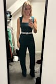 Amazing quality. SUPER comfy. I was surprised at how nicely the shoulders lay. The pants are long, so I got them hemmed so I could still wear a 4 inch heel. I got so many compliments. My husband couldn't keep his hands off me lol. - Lori A.