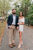 Wore it for my engagement pictures and loved it! Although it's off the shoulder, it didn't feel like it was falling down all the time! Very comfortable! - Rachel G.