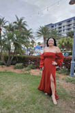 I wore this dress for a December beach wedding, and it was absolutely perfect for the occasion. The lightweight fabric flowed beautifully in the breeze, and the design struck the ideal balance between elegance and comfort. I received endless compliments throughout the day everyone had something lovely to say about the dress. It truly made me feel radiant and confident, and it was the perfect choice for a memorable seaside celebration. - Evelyn R.